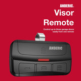 Anderic Substitute for LiftMaster 84LM 4-Button Visor 390 MHz Garage Door Opener Remote Control [375UT-3button]