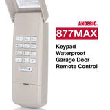 Anderic Substitute for Chamberlain 940D-01 Wireless Keyless entry 315 MHz Garage Door Opener Remote Control [877MAX]