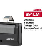 Anderic Substitute for LiftMaster 81LM 1-Button Vizor 390mhz Garage Door Opener Remote Control [891LM]