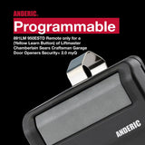 Anderic Substitute for LiftMaster 81LM 1-Button Vizor 390mhz Garage Door Opener Remote Control [891LM]