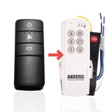Anderic Substitute Kit for Hampton Bay KUJCE10318 3-Speed Universal Ceiling Fan Remote Control [63T-AC83T-KIT]