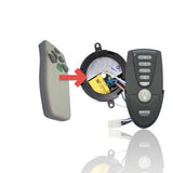 Anderic Substitute for Dan's Originals KUJCE9811 Ceiling Fan Remote Control [MR77A-RR7222T434-KIT]
