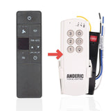 Anderic Substitute Kit for Hampton Bay TR222A Ceiling Fan Remote Control [63T-AC83T-KIT]