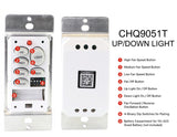 Anderic Substitute for Hampton Bay UC9050H Wired Ceiling Fan Wall Plate Remote Control CHQ9050H, UC9050H [CHQ9051T Wireless]
