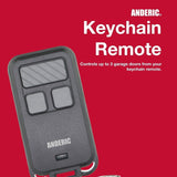 Anderic Substitute for Linear ACT31B ACP00879 keychain 1-button 318 Mhz Garage Door Opener Remote Control [890MAX]