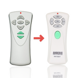 Anderic Substitute for Hampton Bay TR241A KUJ CE10411 Ceiling Fan Remote Control [RR7080T]