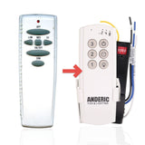 Anderic Substitute Kit for Hampton Bay KUJ9304 Ceiling Fan Remote Control [63T-AC83T-KIT]