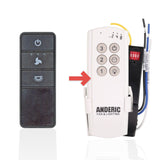 Anderic Substitute Kit for Hampton Bay TX028-S Ceiling Fan Remote Control [63T-AC83T-KIT]