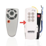 Anderic Substitute Kit for Harbor Breeze TR213B 2AQZU-18022 Ceiling Fan Remote Control [63T-AC83T-KIT]