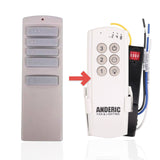 Anderic Substitute Kit for Harbor Breeze ZJF-RT01A Ceiling Fan Remote Control [63T-AC83T-KIT]