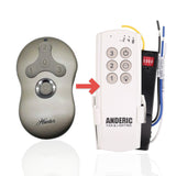 Anderic Substitute Kit for Hunter 99600 IN2TX28 350MHz Ceiling Fan Remote Control [63T-AC83T-KIT]