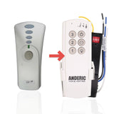 Anderic Substitute Kit for Hunter IN2TX29 27206 Ceiling Fan Remote Control [63T-AC83T-KIT]