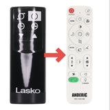 Anderic Substitute for Lasko 2033694 EcoQuiet DC Motor Pedestal Fan Remote Control 2033694 [RRFAN100A]