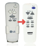 Anderic Substitute for LG AKB73016011 Air Conditioner Remote Control [RR0035A]
