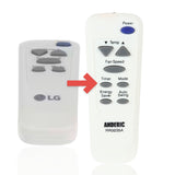 Anderic Substitute for LG 6711A20034J Air Conditioner Remote Control [RR0035A]