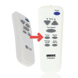 Anderic Substitute for LG AKB73016017 Air Conditioner Remote Control [RR0035A]