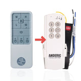 Anderic Substitute Kit for RE-AC-H-1 UC7235T4 for Modern Fan Company Ceiling Fan Remote Control [63T-AC83T-KIT]