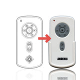 Anderic Substitute for Monte Carlo RH787T With up and down lights Ceiling Fan Remote Control [RR787T, no up light]