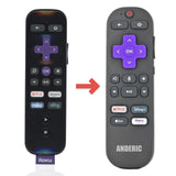 Anderic Substitute for Roku RCTR2 RF Streaming Remote Control 3226000146 [RCGZ1, NO GAME KEYS / HEADPHONE JACK]