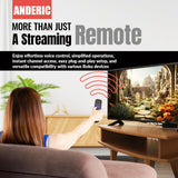 Anderic Substitute for Roku 2 RF Headphone jack Streaming Remote Control [RCGZ1, NO HEADPHONE JACK]