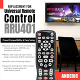 Anderic Substitute for RCA R301G1 3-Device Universal Remote Control [RRU401]