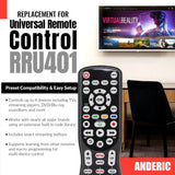 Anderic Substitute for Philips SRU2040/17 4-Device Universal Remote Control [RRU401]