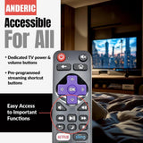Anderic Substitute for Sharp LC-RCRUDCA-20A ROKU TV Remote Control LCRCRUDCA20A [RRLC16]