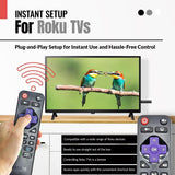 Anderic Substitute for Sharp LC-RCRUDCA-20A ROKU TV Remote Control LCRCRUDCA20A [RRLC16]