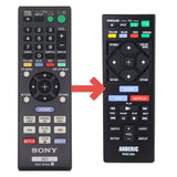 Anderic Substitute for Sony RMT-B116A Blu-ray Disc Remote Control A-1845-317-A [RRB126A]