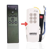 Anderic Substitute Kit for TR262B KUJCE10705 Ceiling Fan Remote Control [63T-AC83T-KIT]