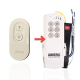 Anderic Substitute Kit for Hunter Universal On/Off Damp Rated Ceiling Fan Remote Control White - 99394 K6018-02 [63T-AC83T-KIT]