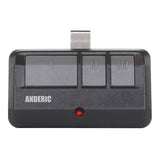 Anderic Substitute for LiftMaster 893MAX 3-Button Visor 315 MHz or 390 MHz Garage Door Opener Remote Control [893MAX]