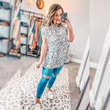 Angashion Women's Casual Floral Print Babydoll Blouse Tunic Tops