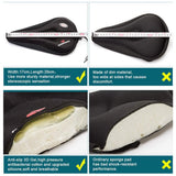 Anti-Slip Silicone Gel Pad Cushion Seat - Saddle Cover for Bike Bicycle Cycling