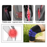 Anti Slip Springs Stabilizers Knee Compression Support Sleeve With Patella Gel Pad