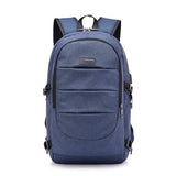 Anti Theft Waterproof Classic Backpack with USB Charging Port and Headphone Interface