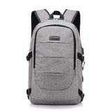 Anti Theft Waterproof Classic Backpack with USB Charging Port and Headphone Interface