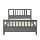Anysun Full Size Bed Frame Solid Wood Platform Bed with Headboard for Kid's