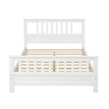 Anysun Full Size Bed Frame Solid Wood Platform Bed with Headboard for Kid's