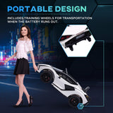 Aosom Lamborghini SIAN Licensed Kids Ride On Car, 12V Battery Powered Electric Sports Car Toy with Remote Control, Horn, Music, & Headlights, White