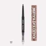 Flormar Angled Eyebrow Pencil with Brush - Long-Lasting, Natural Definition for Precise Brows