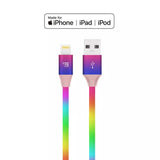MFi Certified Colorful Rainbow Lightning Cables for Apple iPhone and iPad