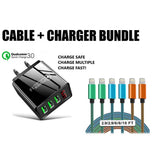 MFi Certified iPhone Apple Lightning Cable and Wall Charger