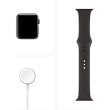 Apple Watch Series 3 GPS 42mm Space Gray Aluminum Case with Black Sport Band (Refurbished)