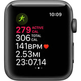 Apple Watch Series 3 GPS 42mm Space Gray Aluminum Case with Black Sport Band (Refurbished)