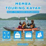 Aqua Marina Memba 390 Premium 12FT 2-Person Touring Kayak With DWF Deck And Paddles [ME-390] (SAK17282)