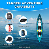 Aqua Marina Steam 412 14FT 2-Person Premium Kayak With DWF Deck [Paddle Excluded] [ST-412] (SAK57946)