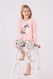 Arnetta Kids Long Sleeve Pajama Set in Light Pink