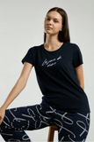 Arnetta Women's Navy Pajama Set Comfort Loungewear