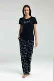 Arnetta Women's Navy Pajama Set Comfort Loungewear